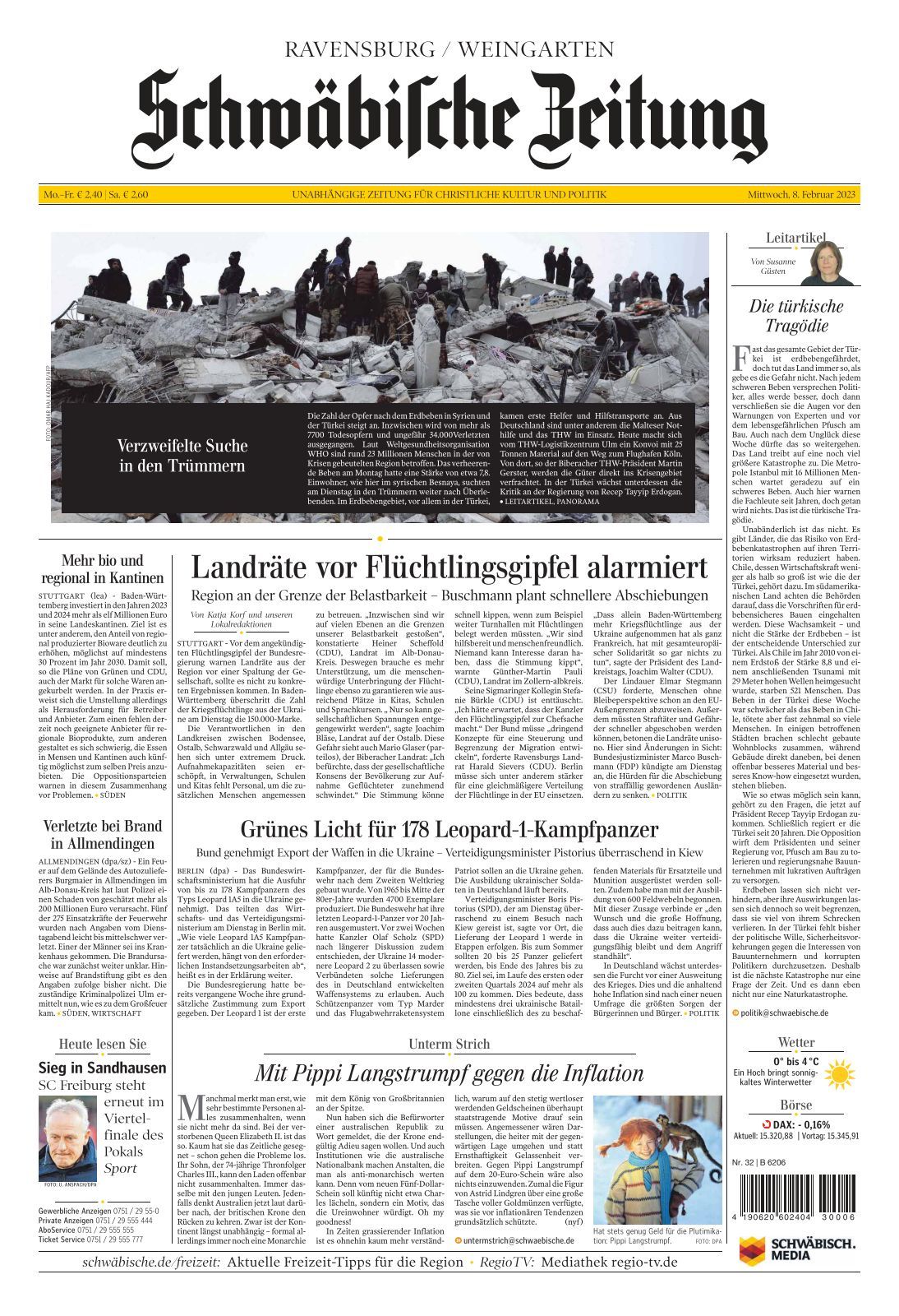 Schwäbische Zeitung (Ravensburg) 20230208
