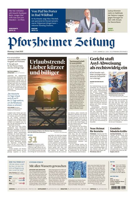 Pforzheimer Zeitung - Ausgabe Pforzheim 2025-06-03