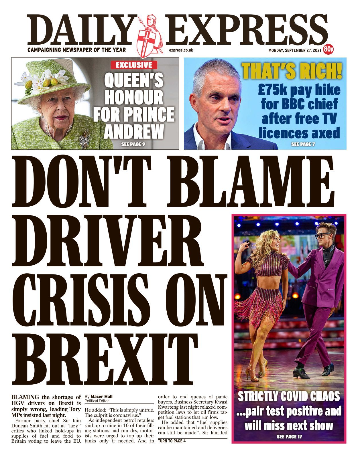 Daily Express 2021 09 27