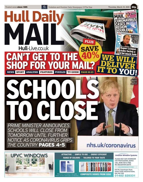 Hull Daily Mail 20200319