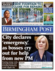 Birmingham Post Newspaper 2022-09-08