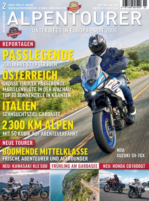 ALPENTOURER – Europas Motorrad-Tourenmagazin Ausgabe 02/2026
