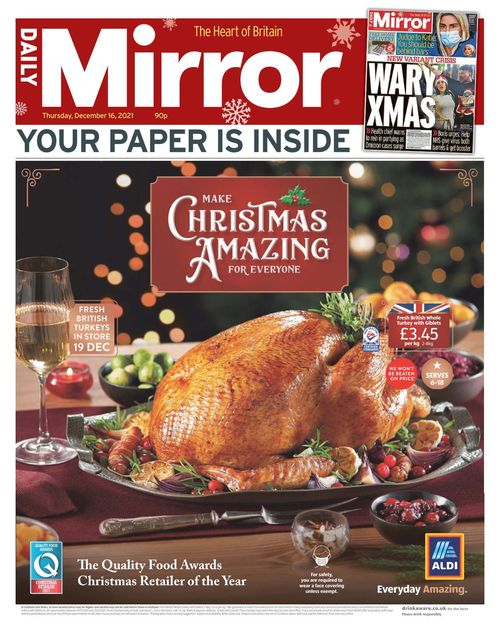 Vons Christmas Dinner 2022 Daily Mirror - 2021-12-16