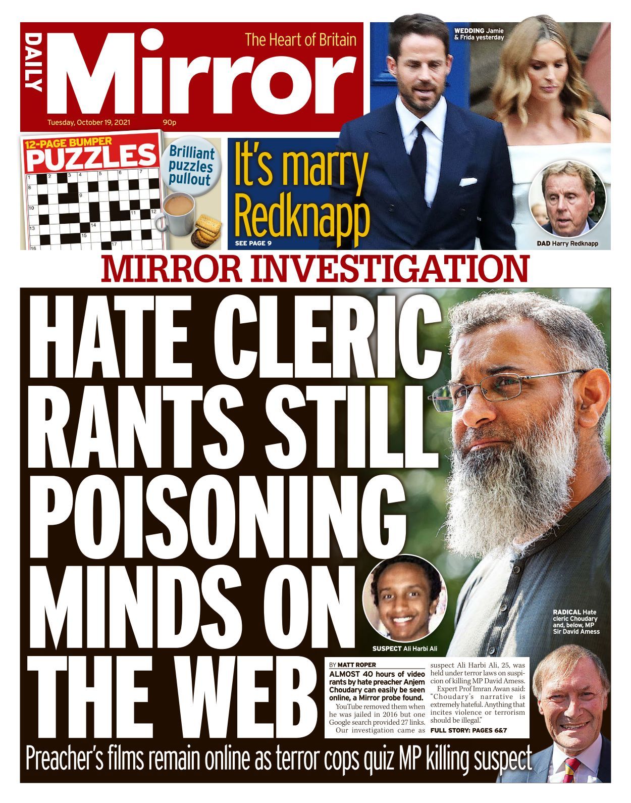 Daily Mirror 2021 10 19