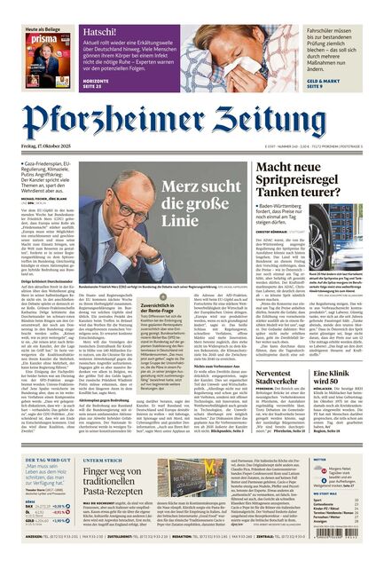 Pforzheimer Zeitung - Ausgabe Pforzheim 2025-10-17