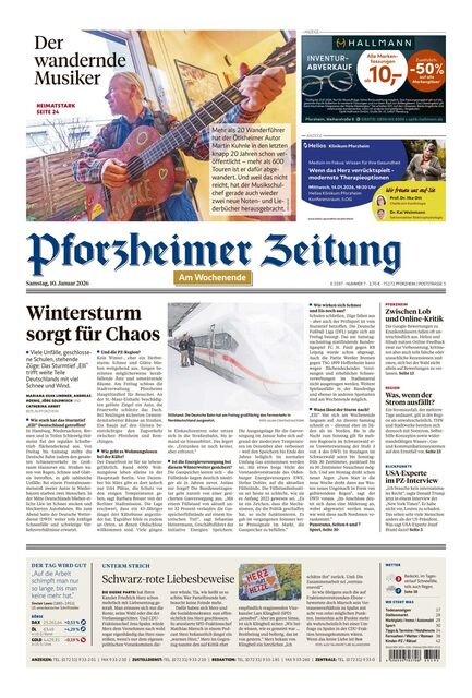 Pforzheimer Zeitung - Ausgabe Pforzheim 2026-01-10