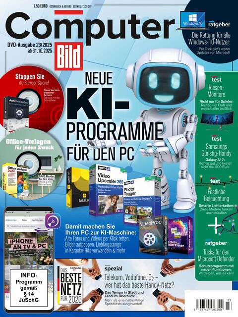 Computer BILD DVD Ausgabe 23/2025