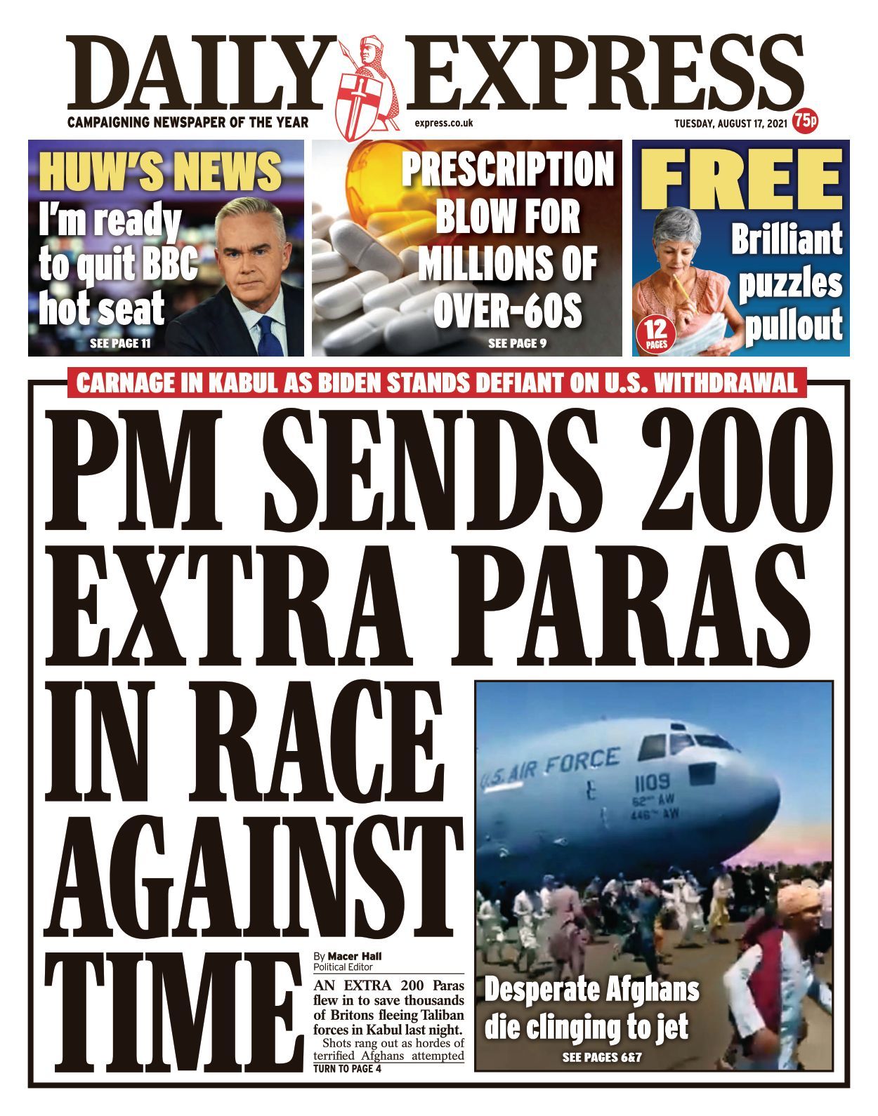 Daily Express 21 08 17