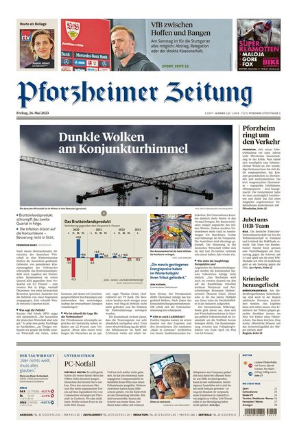 Pforzheimer Zeitung - Ausgabe Pforzheim 2023-05-26