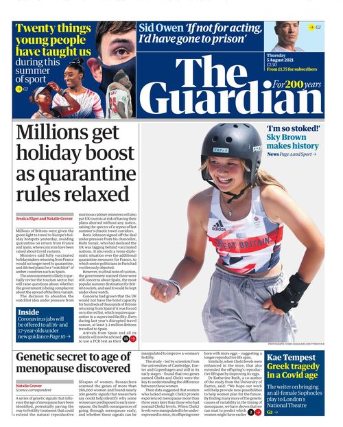 The Guardian 2021 08 05