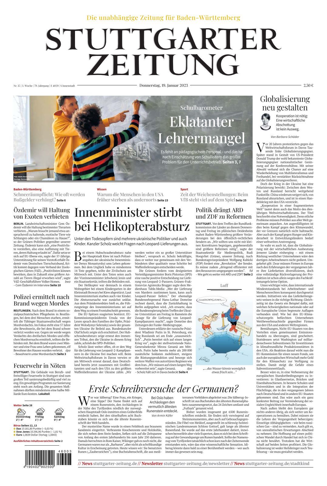 Stuttgarter Zeitung - 2023-01-19