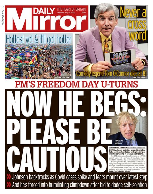 Daily Mirror 2021 07 19