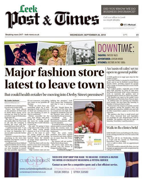 Leek Post And Times 2018 09 26