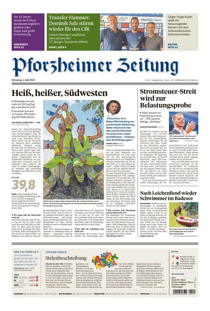 Pforzheimer Zeitung - Ausgabe Pforzheim 2025-07-01