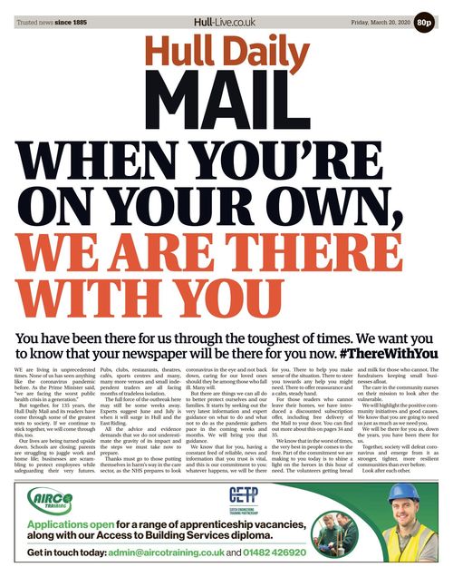 Hull Daily Mail 20200320