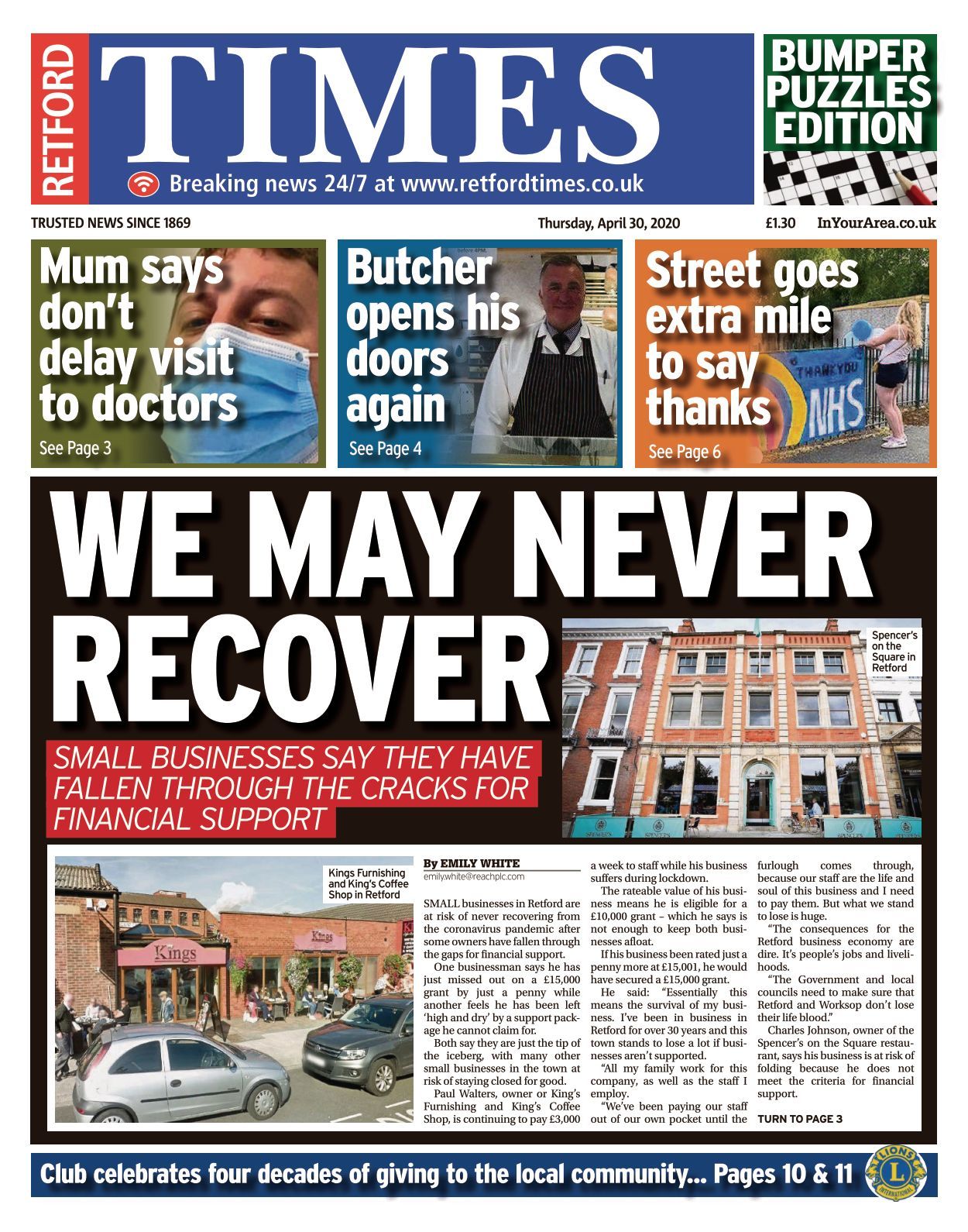 Retford Times 20200430