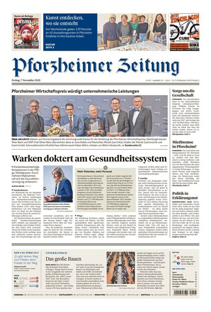 Pforzheimer Zeitung - Ausgabe Pforzheim 2025-11-07