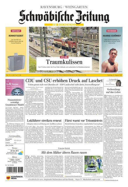 Schwabische Zeitung Ravensburg 2021 08 21