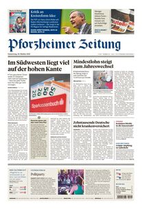 Pforzheimer Zeitung - Ausgabe Pforzheim 2025-10-30