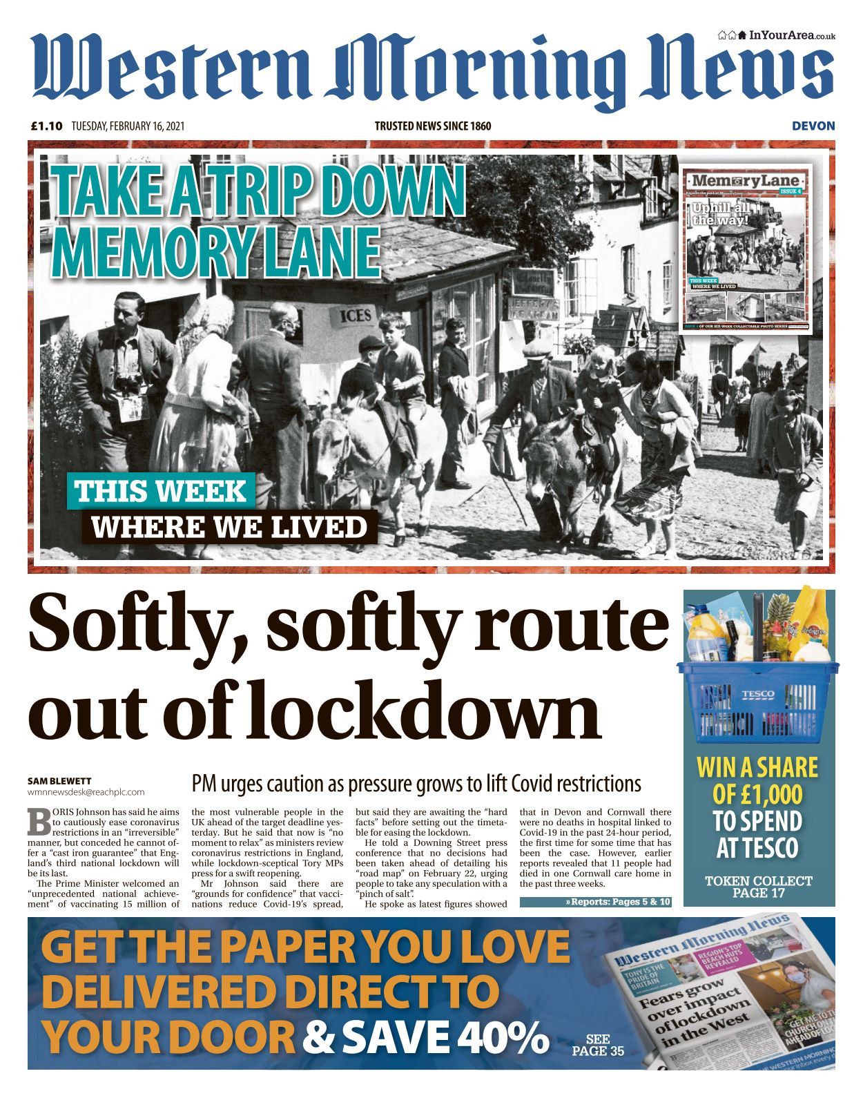 Western Morning News Devon 20210216