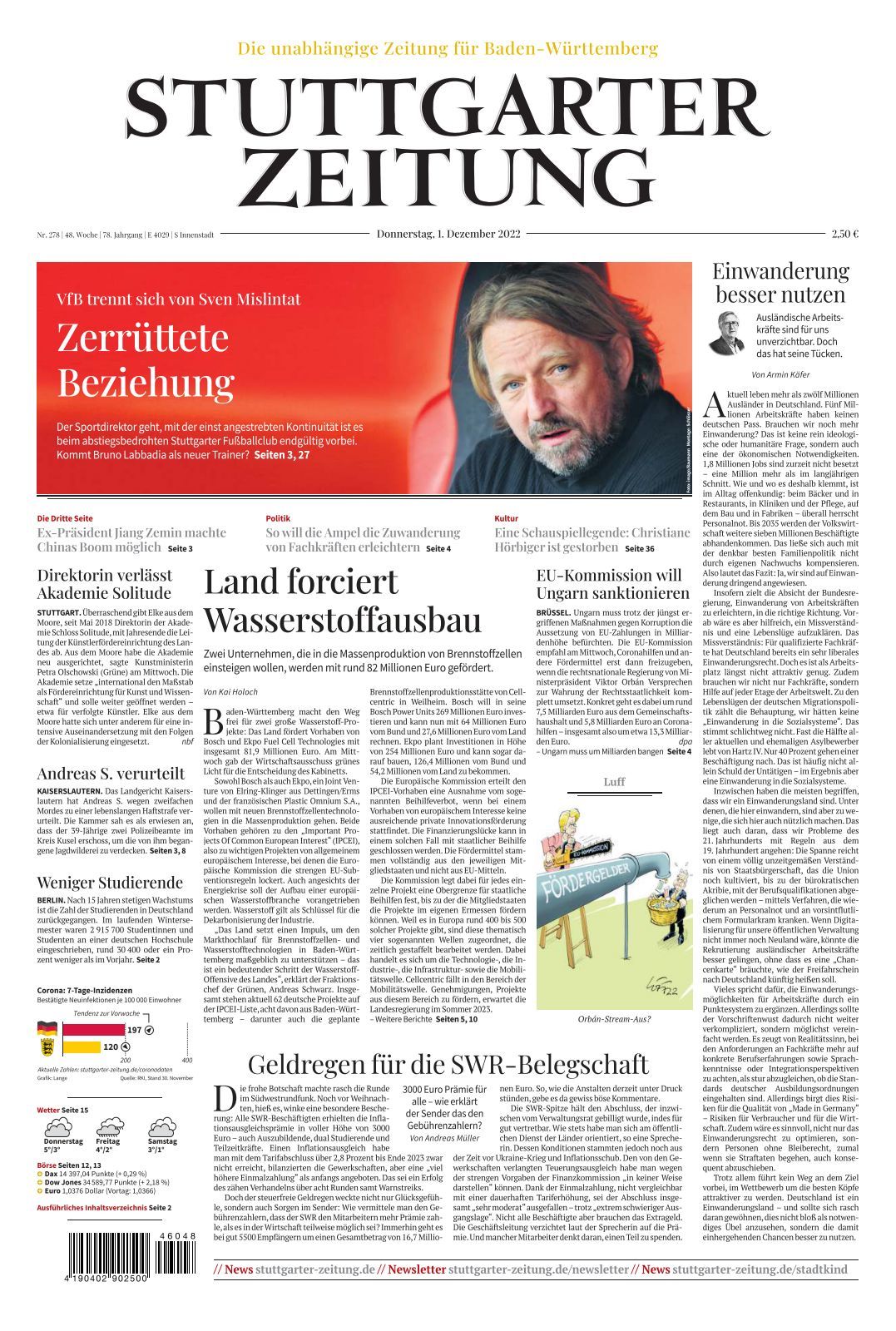 Stuttgarter Zeitung - 2022-12-01