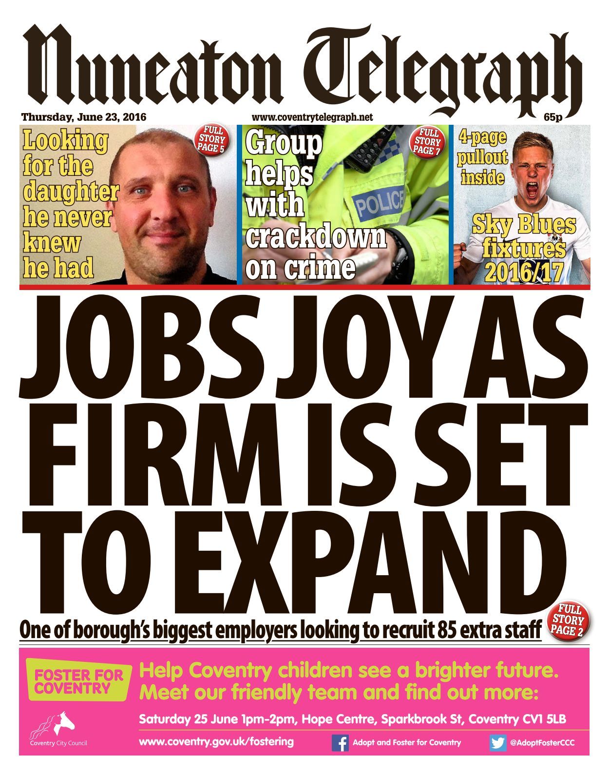 Nuneaton Telegraph 2016 06 23