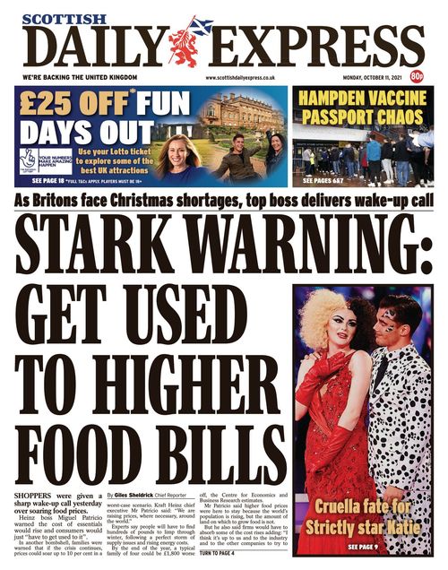Scottish Daily Express 21 10 11