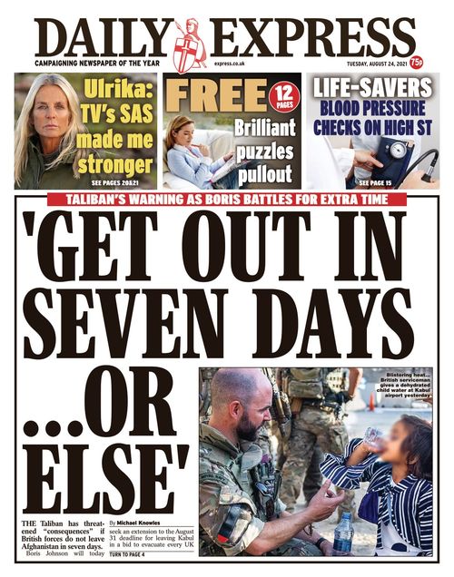 Daily Express 21 08 24