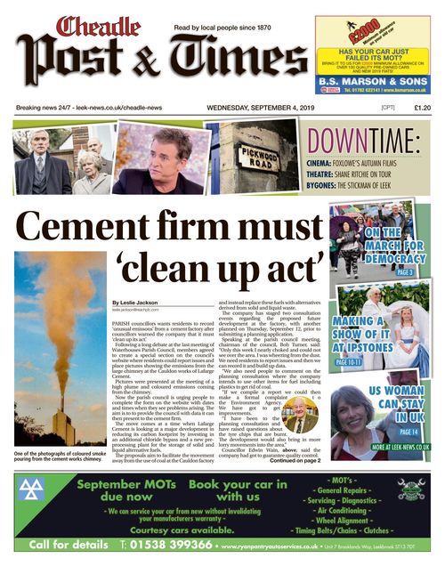 Cheadle Post And Times 20190904