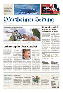 Pforzheimer Zeitung - Ausgabe Pforzheim 2026-08-10