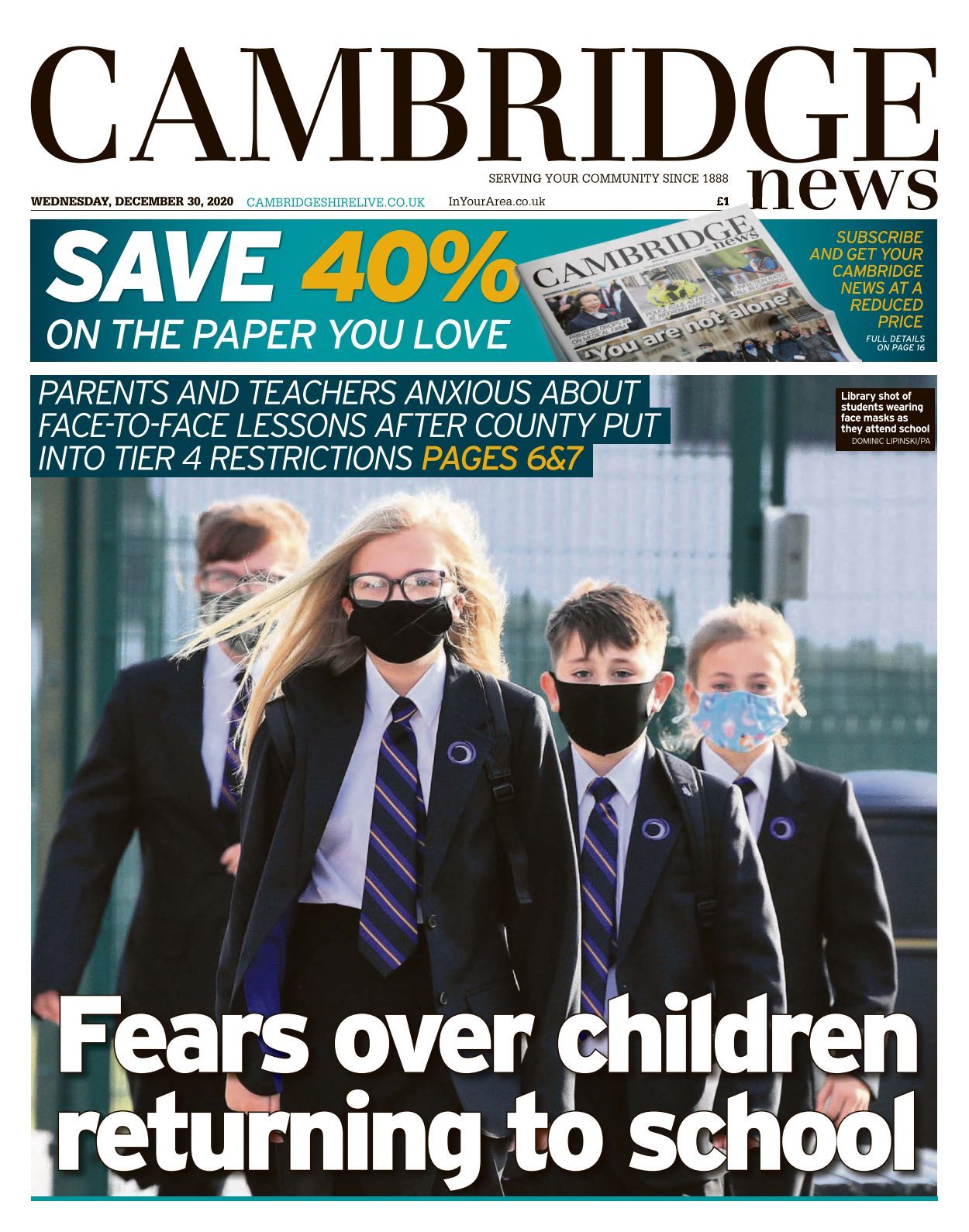 Cambridge News 20201230