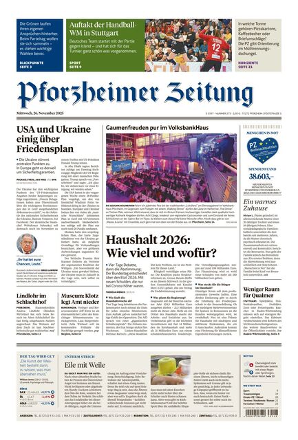Pforzheimer Zeitung - Ausgabe Pforzheim 2025-11-26