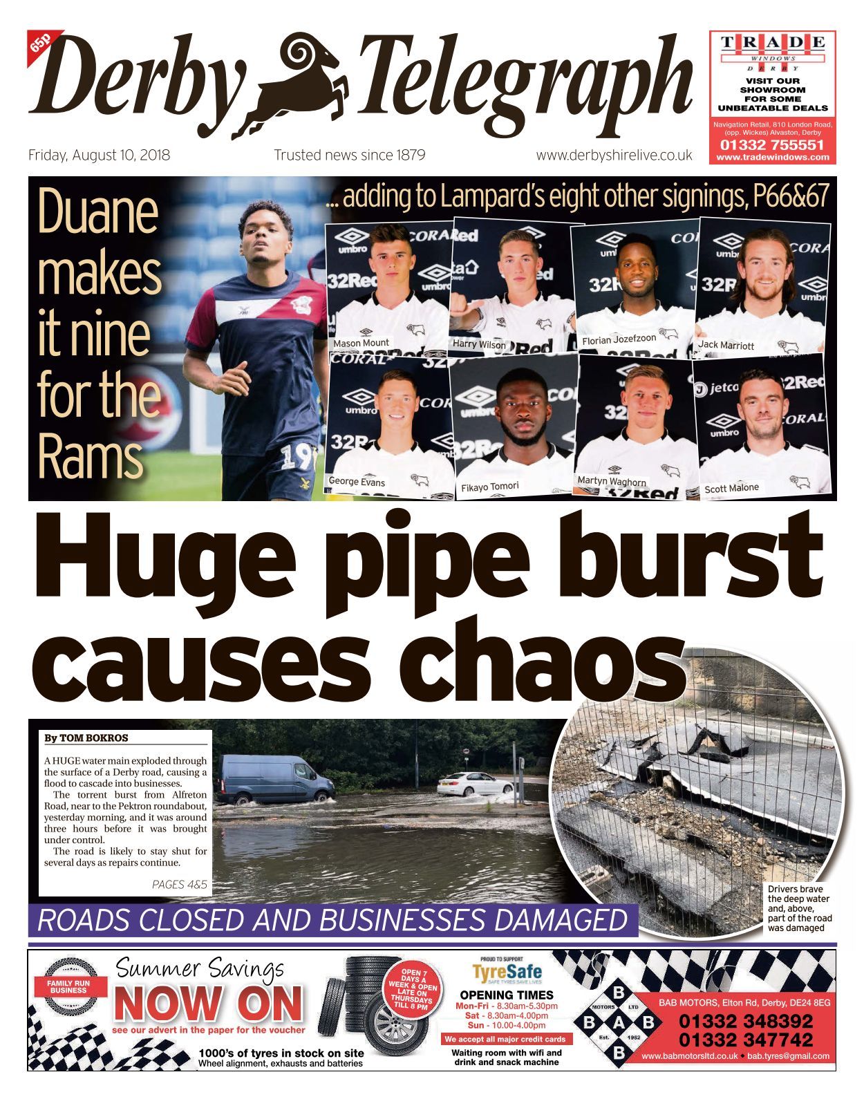 Derby Telegraph 20180810