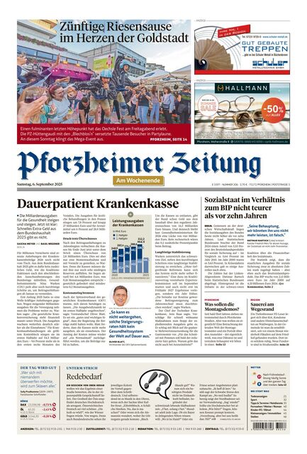 Pforzheimer Zeitung - Ausgabe Pforzheim 2025-09-06