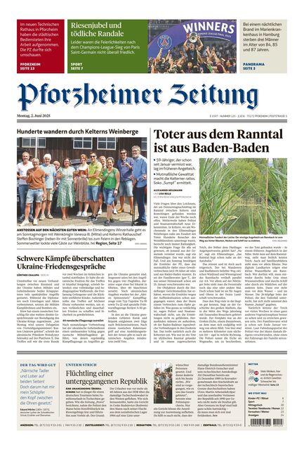 Pforzheimer Zeitung - Ausgabe Pforzheim 2025-06-02