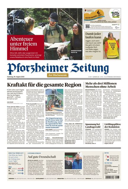 Pforzheimer Zeitung - Ausgabe Pforzheim 2025-08-30