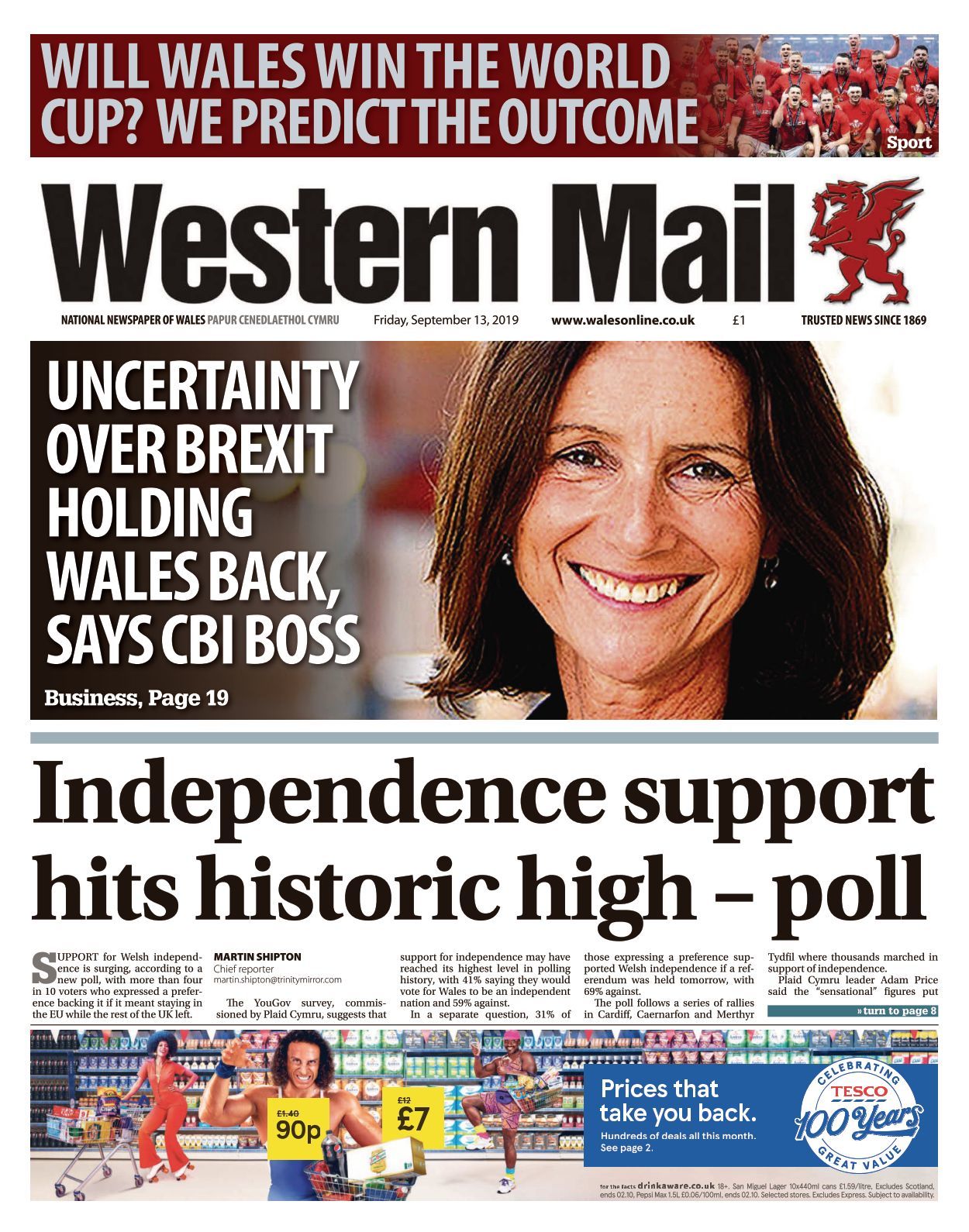 Western Mail 20190913