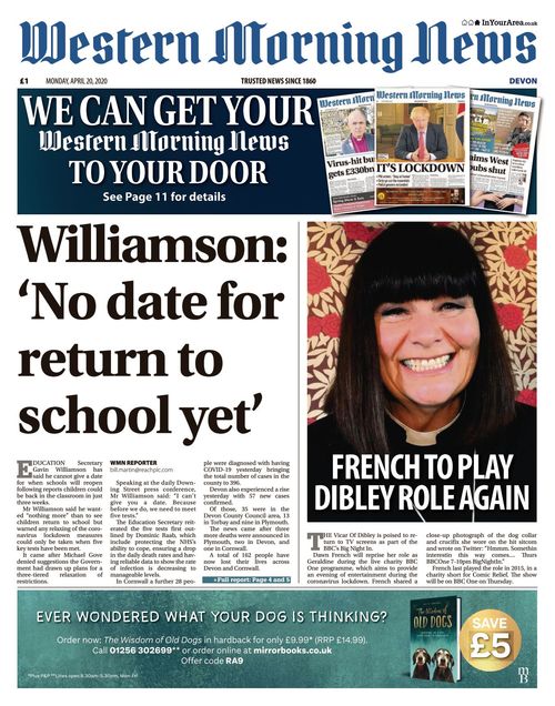 Western Morning News Devon 20200420