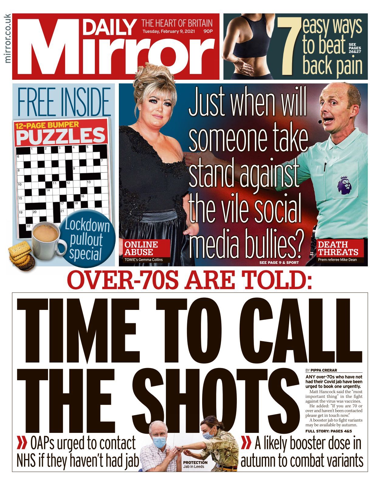Daily Mirror 2021 02 09
