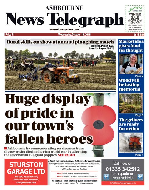 Ashbourne News Telegraph 2018 10 10
