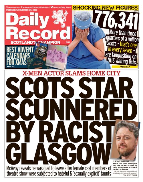 The Daily Record is a Scottish tabloid newspaper based in Glasgow. It
