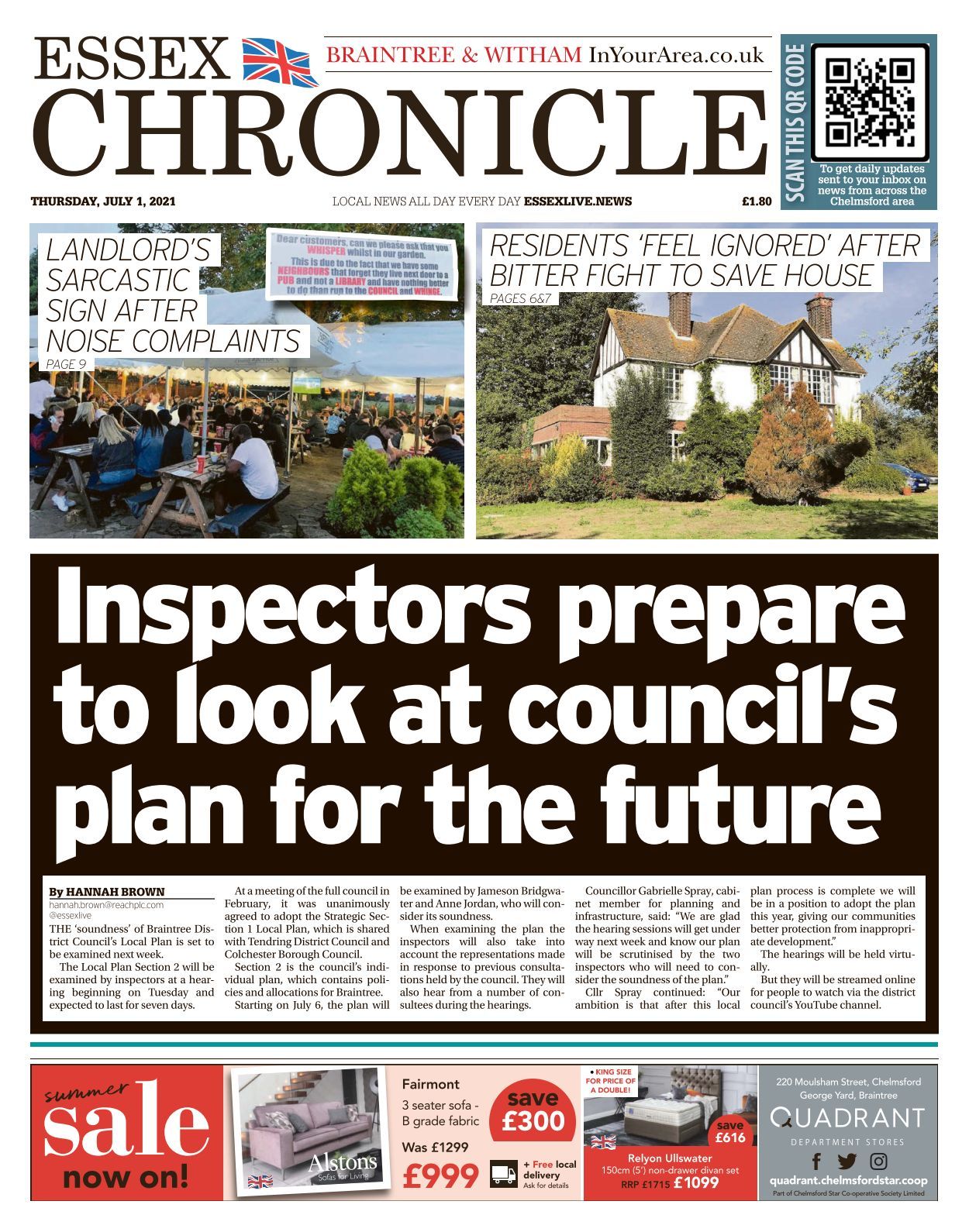 Essex Chronicle Braintree 20210701