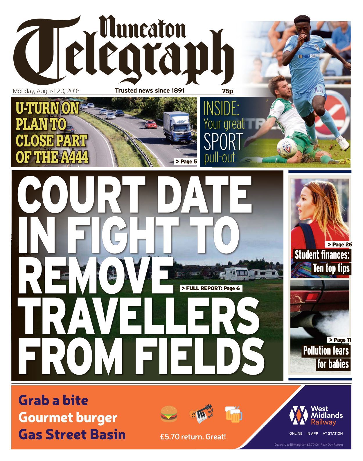 Nuneaton Telegraph 2018 08 20
