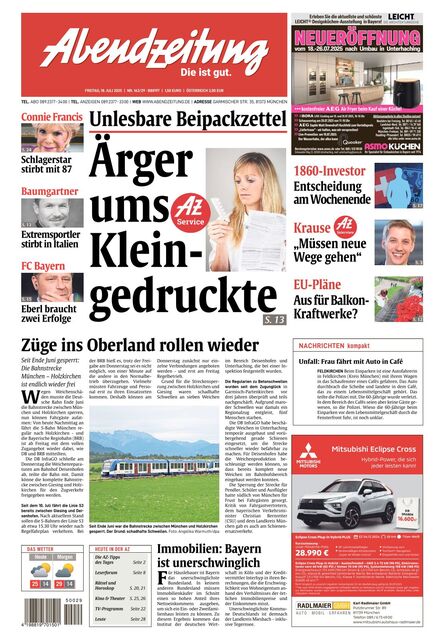 Abendzeitung 2025-07-18