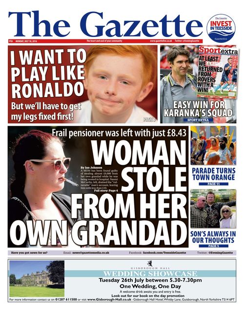 Teesside Gazette 16 07 18