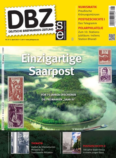 DBZ / Deutsche Briefmarken-Zeitung Ausgabe 08/2023