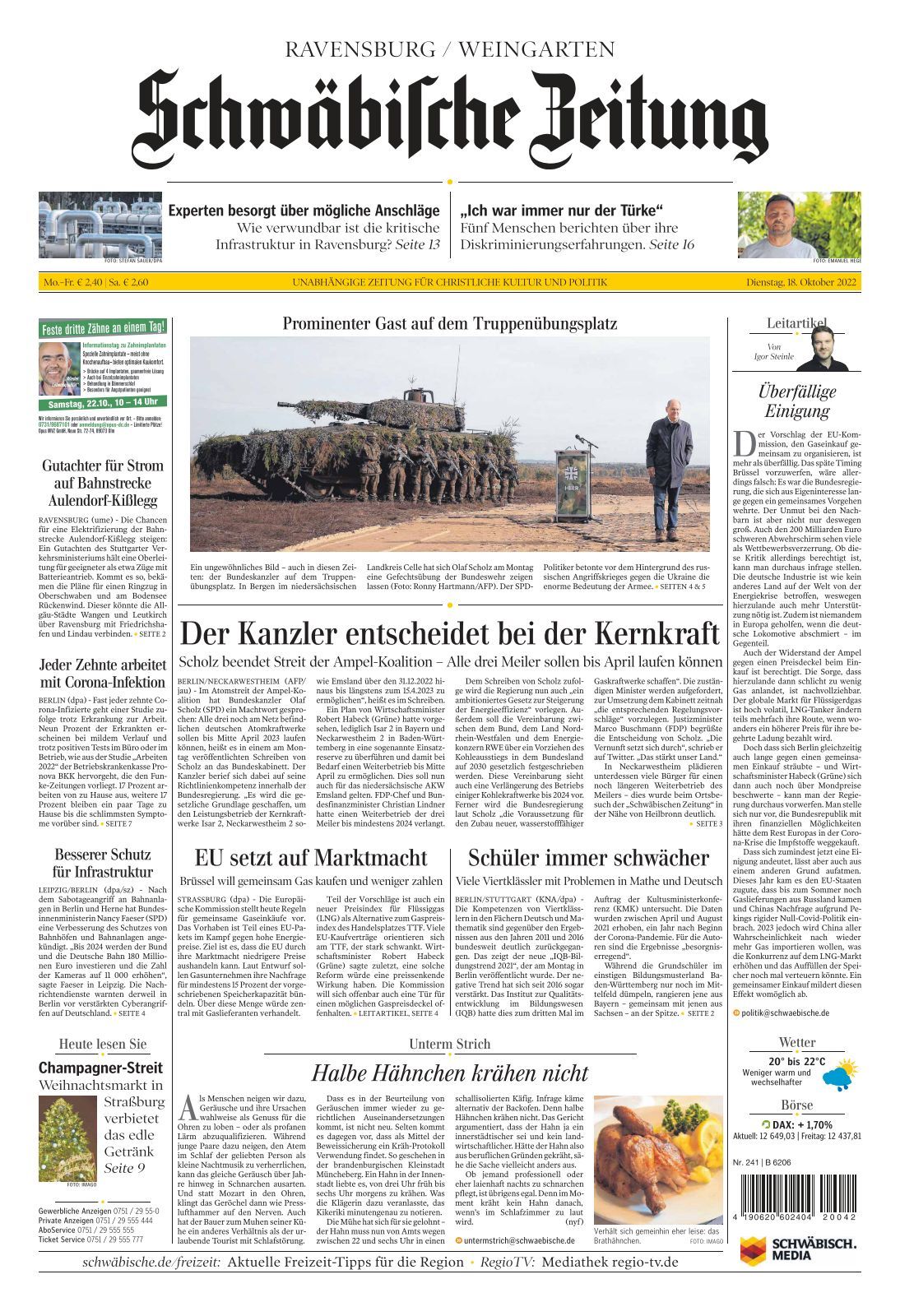 Schwäbische Zeitung (Ravensburg) - 2022-10-18