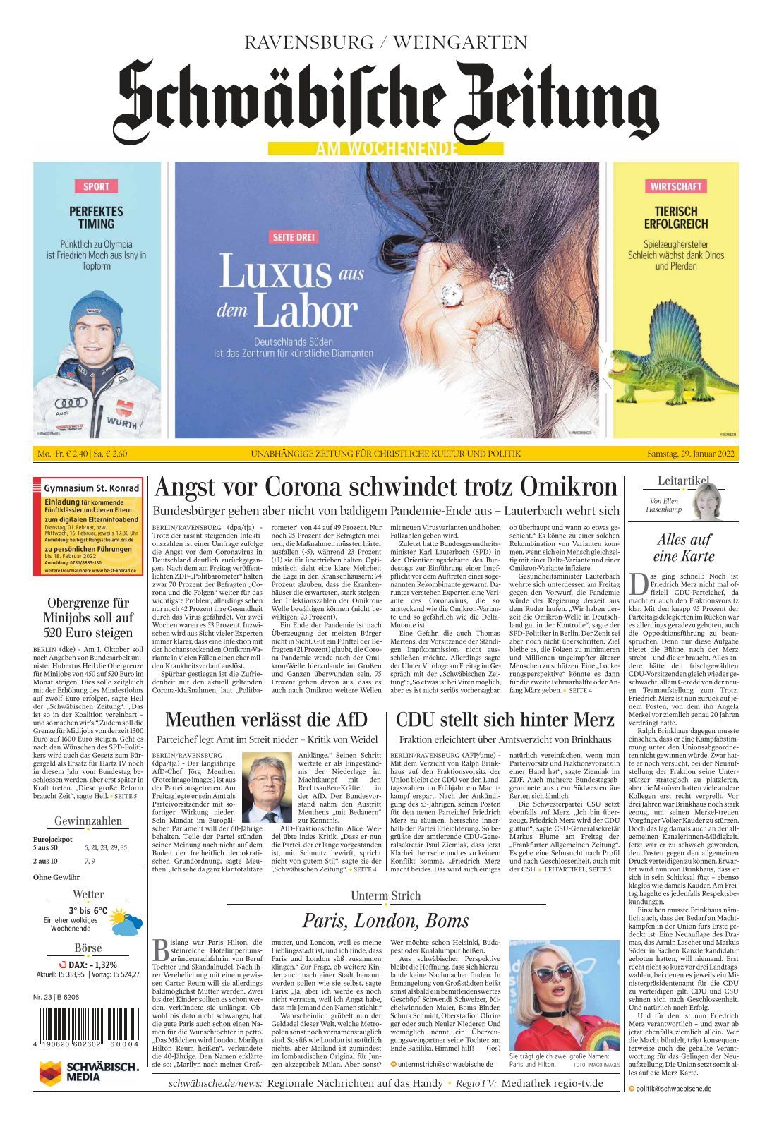 Schwäbische Zeitung (Ravensburg) 20220129