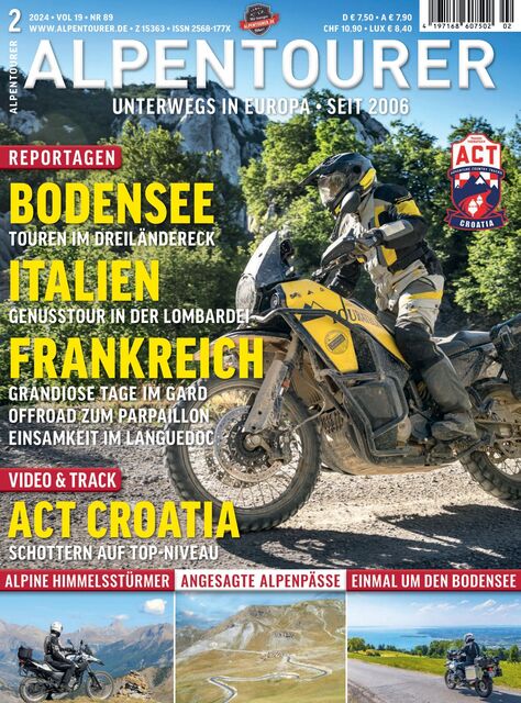 ALPENTOURER – Europas Motorrad-Tourenmagazin Ausgabe 02/2024
