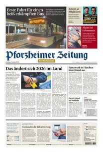 Pforzheimer Zeitung - Ausgabe Pforzheim 2026-01-03